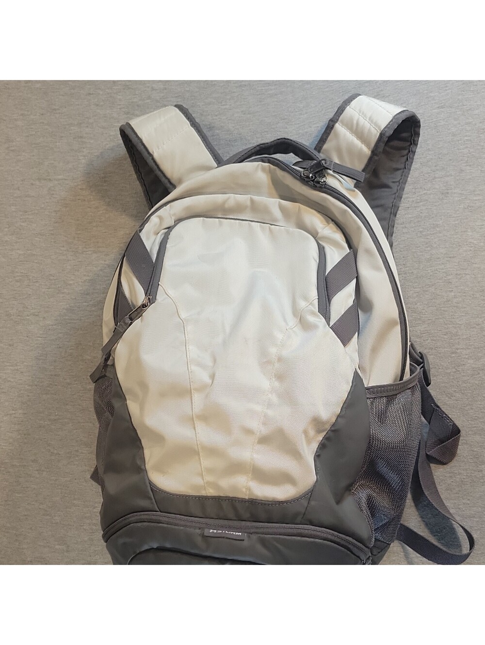 Under Armour UA Storm Hiking Backpack Gray/Beige Zip Padded Straps Pockets